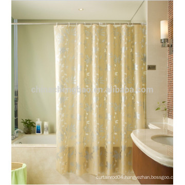 Peva printed yellow bath shower window curtains